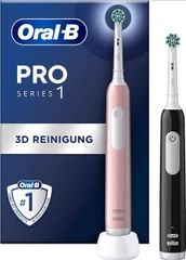 Bộ 2 Bàn Chải Đánh Răng Điện Oral-B Pro Series 1 Màu Đen & Hồng - Chăm Sóc Răng Miệng Hiệu Quả, Công Nghệ 3in1
