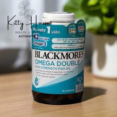 Viên uống Blackmores Omega Double High Strength Fish Oil 90 viên - Bổ sung Omega-3 hỗ trợ sức khỏe tim mạch, da, mắt, não nhập khẩu chính ngạch