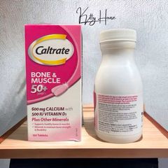 Viên uống bổ sung Canxi&D3 Caltrate Bone & Muscle 50+ - Hỗ trợ xương khớp, ngăn ngừa loãng xương, bổ sung vitamin D3 - Hộp 100 viên chính hãng