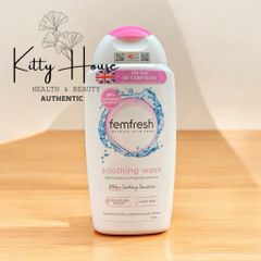 Dung dịch vệ sinh phụ nữ Femfresh Soothing Wash 250ml - Hỗ trợ kháng viêm, không xà phòng, chiết xuất thiên nhiên cho sức khỏe phụ khoa