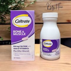 Viên uống bổ sung Canxi & D3 Caltrate Bone & Muscle 100 viên - Hỗ trợ xương chắc khỏe cho người dưới 50 tuổi