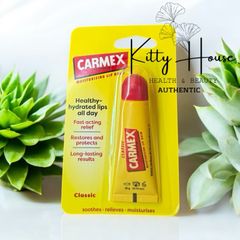 Son Dưỡng Môi Carmex 10g - Chống Nắng SPF15, Dưỡng Ẩm, Giảm Nứt Nẻ, Môi Căng Mọng & Mịn Màng, Sản Phẩm Hàng Đầu Mỹ