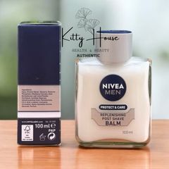 Dưỡng Da Sau Cạo Râu Nivea Men After Shave Balsam Protect & Care 100ml - Giúp Làm Dịu, Cấp Ẩm và Ngăn Ngừa Kích Ứng Da