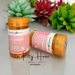 Viên uống Healthy Care Cranberry 25000mg hỗ trợ tiết niệu - Lọ 90 viên, giảm viêm bàng quang và bảo vệ sức khỏe đường tiết niệu.
