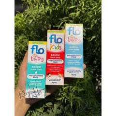 Nước muối xịt mũi Flo Baby Saline Nasal Spray/Drop chai 15ml