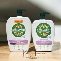 Sữa Tắm Dịu Nhẹ Dermaveen - Chai 1 Lít, Rửa Mặt An Toàn Cho Da Khô & Nhạy Cảm, Lý Tưởng Cho Trẻ Em & Người Lớn