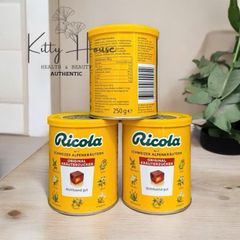 Kẹo Ngậm Ho Ricola Đức 250g - Thảo Mộc Giúp Giảm Ho, Khản Tiếng Hiệu Quả Cho Cả Gia Đình, Không Chứa Đường