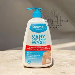Sữa tắm Dermal Therapy Very Dry Skin Wash 1L - Dưỡng ẩm cho da khô, làm mềm, không chứa xà phòng và SLS, an toàn cho mọi loại da