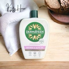 Dầu tắm DermaVeen Extra Hydration 1L - Dưỡng ẩm & làm dịu da khô, nhạy cảm - Không chứa paraben, phù hợp cho trẻ em và người lớn