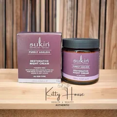 Kem Dưỡng Da Ban Đêm Sukin Purely Ageless - Chống Lão Hóa & Cấp Ẩm Hiệu Quả 120ml cho Da Mịn Màng, Săn Chắc