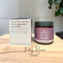 Kem Dưỡng Da Ban Đêm Sukin Purely Ageless - Chống Lão Hóa & Cấp Ẩm Hiệu Quả 120ml cho Da Mịn Màng, Săn Chắc