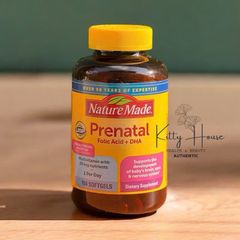 Viên Uống Bổ Bầu Nature Made Prenatal Multi + DHA 150V - Vitamin Dinh Dưỡng Cho Mẹ Mang Thai và Cho Con Bú
