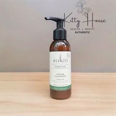 Sữa Rửa Mặt Sukin Signature Cream Cleanser 125ml - Dành Cho Da Khô, Làm Sạch Mềm Mại Từ Thiên Nhiên, Không Sulfat