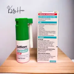 Xịt Họng Difflam Forte 15ml - Thuốc Xịt Bạc Hà Giúp Giảm Đau Họng cho Người Lớn và Trẻ Em từ 6 Tuổi Trở Lên