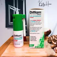 Xịt Họng Difflam Forte 15ml - Thuốc Xịt Bạc Hà Giúp Giảm Đau Họng cho Người Lớn và Trẻ Em từ 6 Tuổi Trở Lên