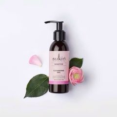 Sữa Rửa Mặt Dạng Gel Sukin Sensitive Cleansing 125ml - Chiết Xuất Trà Xanh, Hoa Cúc và Dưa Chuột, Dưỡng Da Nhạy Cảm Khoe Mạnh