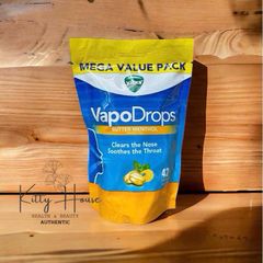 Viên kẹo ngậm giảm ho Vicks VapoDrops Original Menthol & Butter Menthol túi 42 viên
