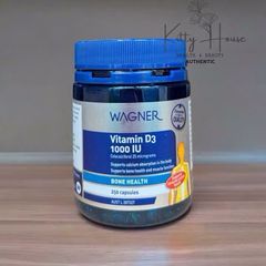 Viên uống Wagner Vitamin D3 1000IU 250V - Tăng cường miễn dịch, hỗ trợ hấp thu canxi, cải thiện sức khỏe xương chắc khỏe
