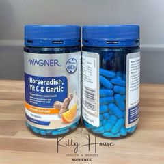 Viên uống tăng miễn dịch Wagner Horseradish Vitamin C & Garlic lọ 200V