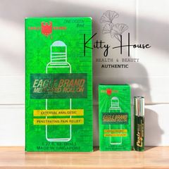 Dầu Gió Xanh Con Ó Eagle Brand Chai Lăn 8ml - Giảm Đau Đầu, Đau Bụng, Cảm Lạnh - Hương Thơm Dễ Chịu, Thiết Kế Nhỏ Gọn
