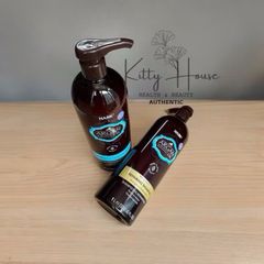 Bộ Dầu Gội và Xả Hask Argan Oil Morocco 1 Lít - Phục Hồi Tóc Khô, Hư Tổn, Mượt Mà, Thơm Ngát
