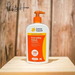 Kem Chống Nắng Cancer Council Everyday Value SPF 50+ PA++++ 500ml - Bảo Vệ Da Khỏi Tia UVA/UVB, Thẩm Thấu Nhanh, Không Nhờn Rít