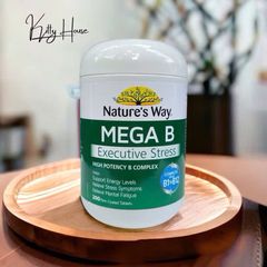 Viên uống giảm căng thẳng Nature’s Way Mega B Executive Stress 200 viên - Hỗ trợ năng lượng, giảm lo âu, cải thiện sức khỏe tổng thể
