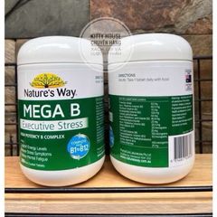Viên uống giảm căng thẳng Nature’s Way Mega B Executive Stress 200 viên - Hỗ trợ năng lượng, giảm lo âu, cải thiện sức khỏe tổng thể