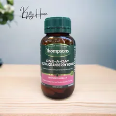 Viên uống hỗ trợ đường tiết niệu Thompson's One A Day Ultra Cranberry 60000mg - 60 viên nang chiết xuất quả việt quất tự nhiên
