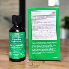 Tinh Dầu Khuynh Diệp Nguyên Chất Thursday Plantation 100ml & 50ml - Giảm Cảm, Kháng Khuẩn, Dành Cho Bé và Mẹ Bầu