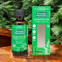 Tinh Dầu Khuynh Diệp Nguyên Chất Thursday Plantation 100ml & 50ml - Giảm Cảm, Kháng Khuẩn, Dành Cho Bé và Mẹ Bầu