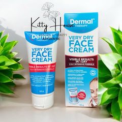 Kem Dưỡng ẩm Da Mặt Dermal Very Dry Face Cream 50g - Dưỡng ẩm Chuyên Sâu, Phục Hồi Da Khô, Chứa Ceramides và Axit Hyaluronic