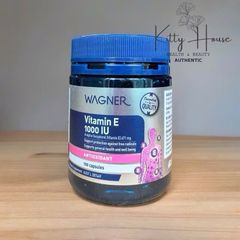 Viên uống Vitamin E 1000IU Wagner - Viên nang chống oxy hóa hỗ trợ sức khỏe da và tim mạch - Hộp 100 viên