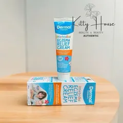 Kem bôi chàm da cho trẻ em Little Bodies - Eczema Relief Cream 56g với bột yến mạch và Aloe Vera, giảm ngứa và kích ứng da.