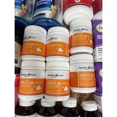 Viên uống tinh dầu tỏi Healthy Care Garlic Oil 5000mg - Tăng cường sức đề kháng, hỗ trợ tiêu hóa, 150 viên