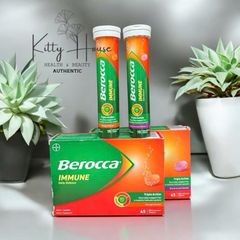 Viên Sủi Bổ Sung Vitamin Berocca Immune Daily Defence - Tăng Cường Khả Năng Miễn Dịch Cùng Vitamin C, D và Kẽm - 15 Viên