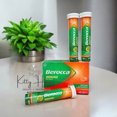Viên Sủi Bổ Sung Vitamin Berocca Immune Daily Defence - Tăng Cường Khả Năng Miễn Dịch Cùng Vitamin C, D và Kẽm - 15 Viên