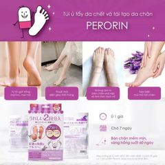 Túi Ủ Tẩy Tế Bào Chết Kiêm Mặt Nạ Chân Cho Da Chân Căng Bóng Mịn Màng PERORIN Nhật Bản (2 Miếng/ Túi)