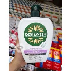 Kem Dưỡng Ẩm Da Dermaveen Extra Gentle 1L - Lotion Giữ Ẩm Sâu Cho Da Khô, Nhạy Cảm, Bột Yến Mạch Tự Nhiên