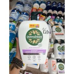 Kem Dưỡng Ẩm Da Dermaveen Extra Gentle 1L - Lotion Giữ Ẩm Sâu Cho Da Khô, Nhạy Cảm, Bột Yến Mạch Tự Nhiên
