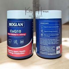 Viên uống Bioglan CoQ10 300mg - Hỗ trợ tim mạch và nâng cao sức đề kháng - Hộp 60 viên chính hãng