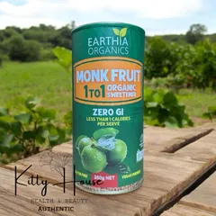 Đường ăn kiêng la hán quả Earthia Organics 350g - Thay thế đường tự nhiên không calo, phù hợp chế độ Keto và cho người tiểu đường
