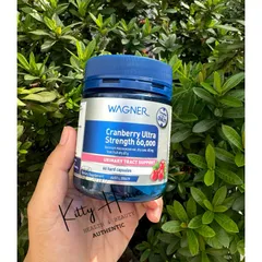 Viên uống hỗ trợ tiết niệu Wagner Cranberry Ultra Strength 60000mg - Giải pháp tự nhiên cho sức khỏe đường tiết niệu lọ 60 viên