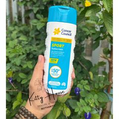 Kem Chống Nắng Cancer Council SPF 50 Sport - Dry Touch & Sweat Resistant 200ml - Bảo Vệ Da Cho Người Đam Mê Thể Thao Ngoài Trời