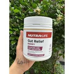 Bột Hỗ Trợ Tiêu Hóa Nutralife Gut Relief Berry 180g - Giảm Đầy Hơi, Hỗ Trợ Tiêu Hóa với Prebiotic và Glutamine