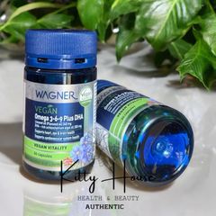 Viên Uống Omega 3-6-9 Plus DHA Wagner Vegan 60 Viên - Bổ Sung Thiên Nhiên Hỗ Trợ Tim Mạch và Sức Khỏe Toàn Diện