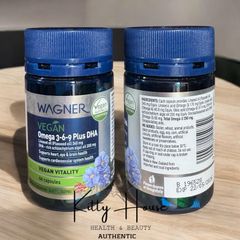 Viên Uống Omega 3-6-9 Plus DHA Wagner Vegan 60 Viên - Bổ Sung Thiên Nhiên Hỗ Trợ Tim Mạch và Sức Khỏe Toàn Diện