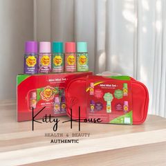 Bộ xịt thơm mini toàn thân Chupa Chups 5 chai 75ml - Hương mâm xôi, hoa & caramel ngọt ngào, quà tặng lý tưởng cho bé gái
