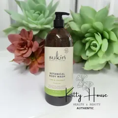 Sữa Tắm Thảo Dược Sukin Lime & Coconut 1L - Dưỡng Ẩm, Làm Sạch Da Tự Nhiên, Hương Chanh & Dừa Tươi Mát