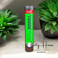 Viên sủi bổ sung năng lượng Wakey Wakey Caffeine Effervescent - Tăng cường sức sống với 100mg Caffeine, Guarana & Vitamin thiết yếu, tuýp 20 viên